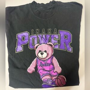 Inaka Power Kids Tee with Purple Bear Graphic